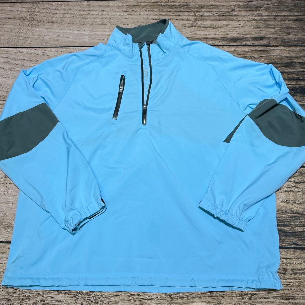 Zero Restriction Pullover Mens XXL Blue Tour Series 1/4 Zip Golf Windbreaker